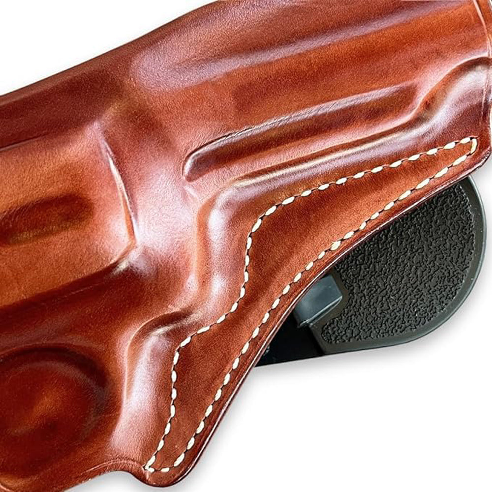 Premium Leather (OWB) Paddle Holster With Thumb Break For Revolvers