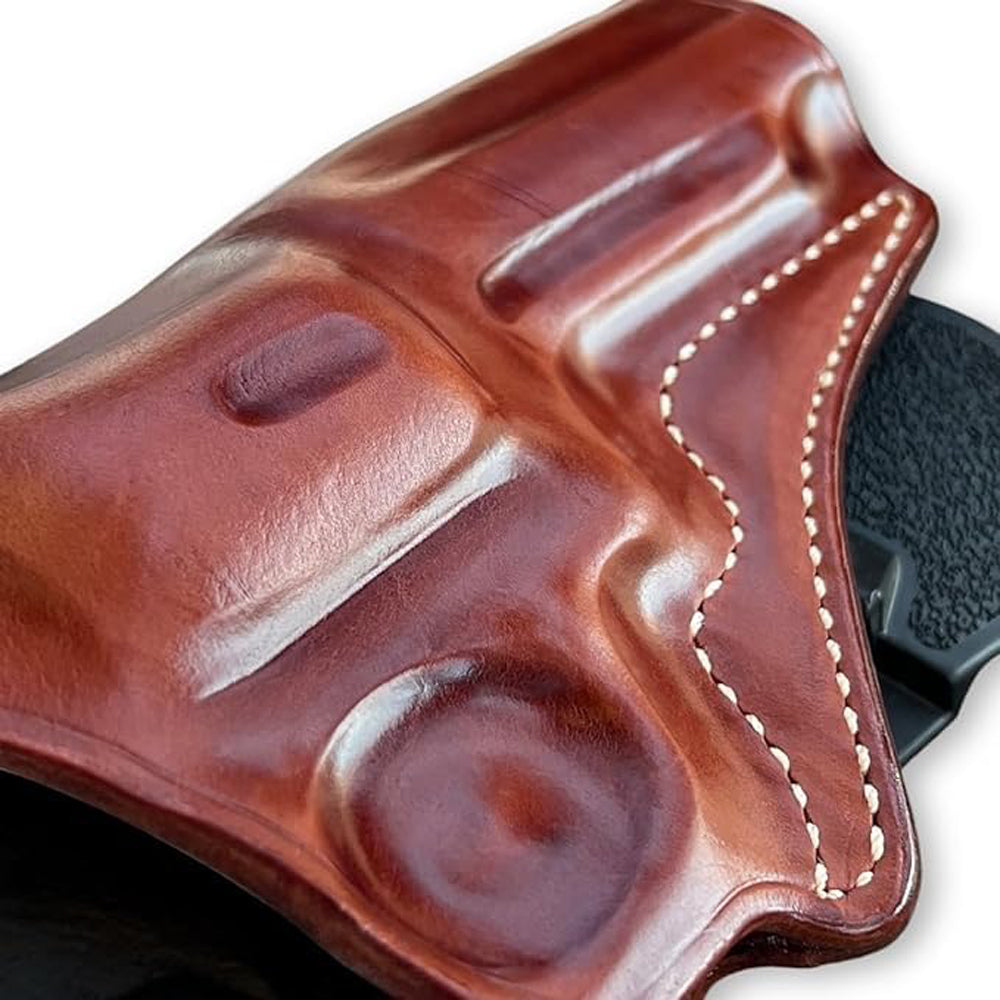 Premium Leather (OWB) Paddle Holster With Thumb Break For Revolvers