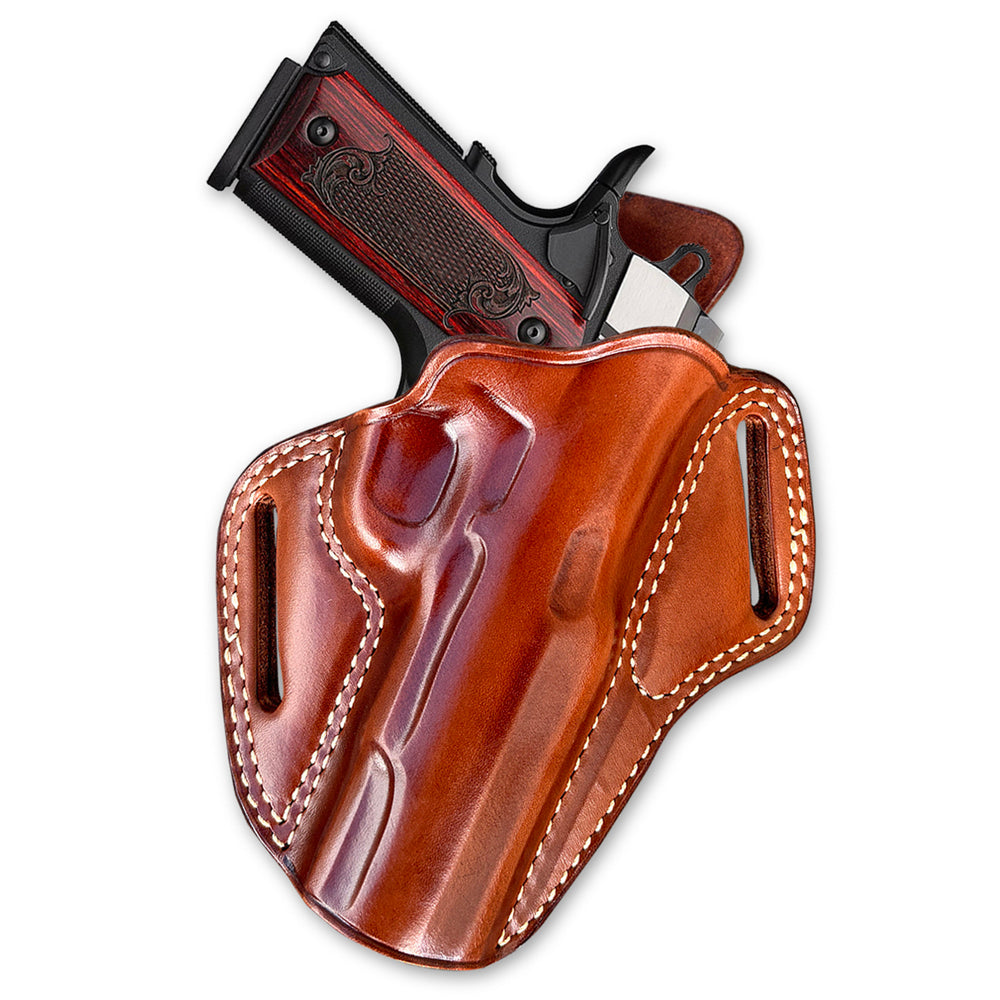 Premium Leather Pancake (OWB) Holster Open Top For Fast Drawing