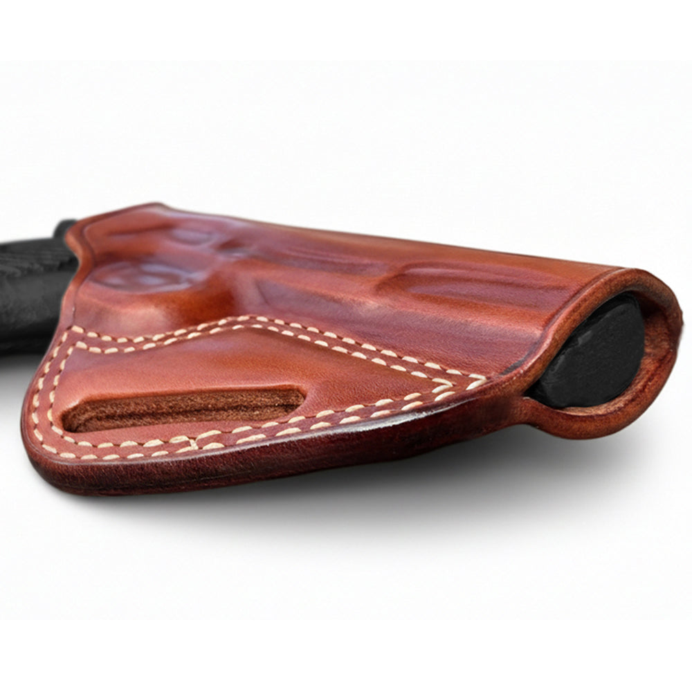 Premium Leather Pancake (OWB) Holster Open Top For Fast Drawing