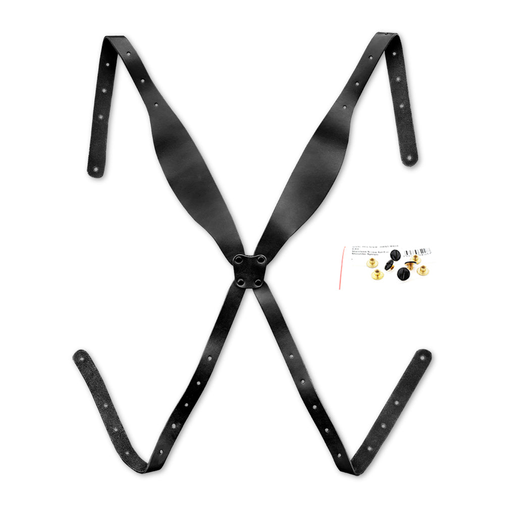 Leather Shoulder Strap Fits up to 52" Chest, Including Stainless Screw Set