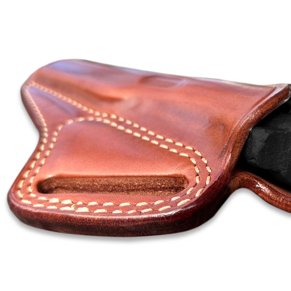 Premium Leather Pancake (OWB) Holster Open Top For Fast Drawing