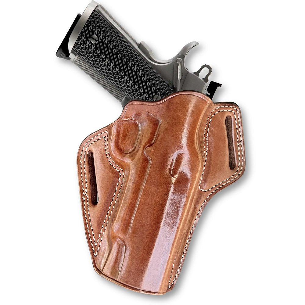 Premium Leather Pancake (OWB) Holster Open Top For Fast Drawing