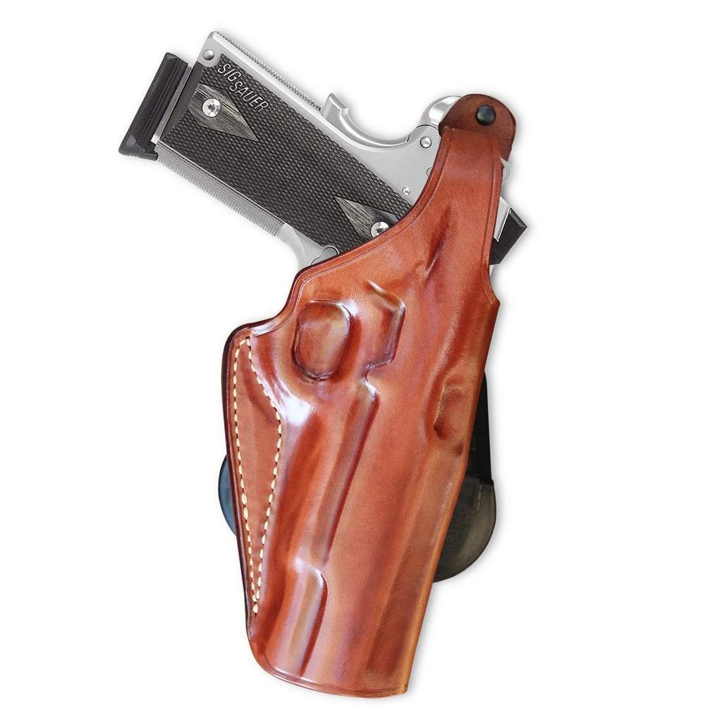 Premium Leather (OWB) Paddle Holster With Thumb Break For Good Retention