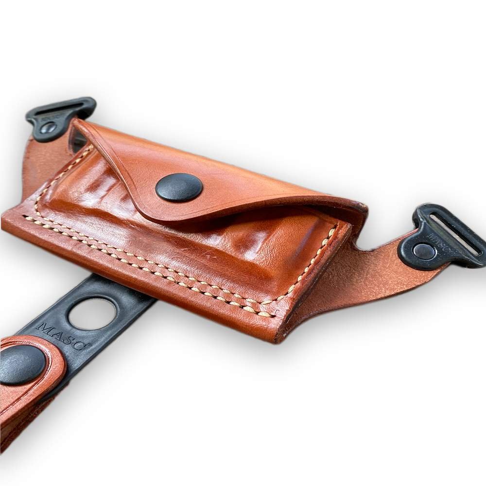 Leather Gun Bullet Carrier For Underarm System