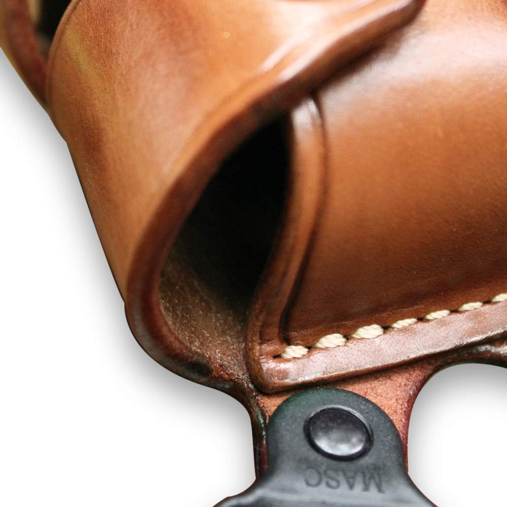 Leather Gun Double SpeedLoader Pouch For Underarm System