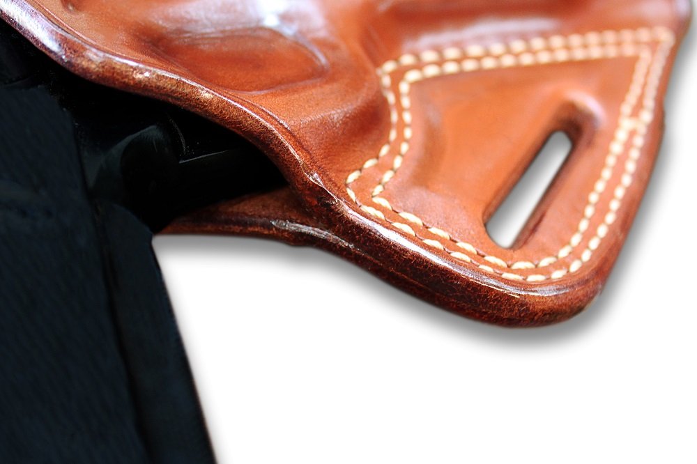 Premium Leather Pancake (OWB) Holster Open Top For Fast Drawing