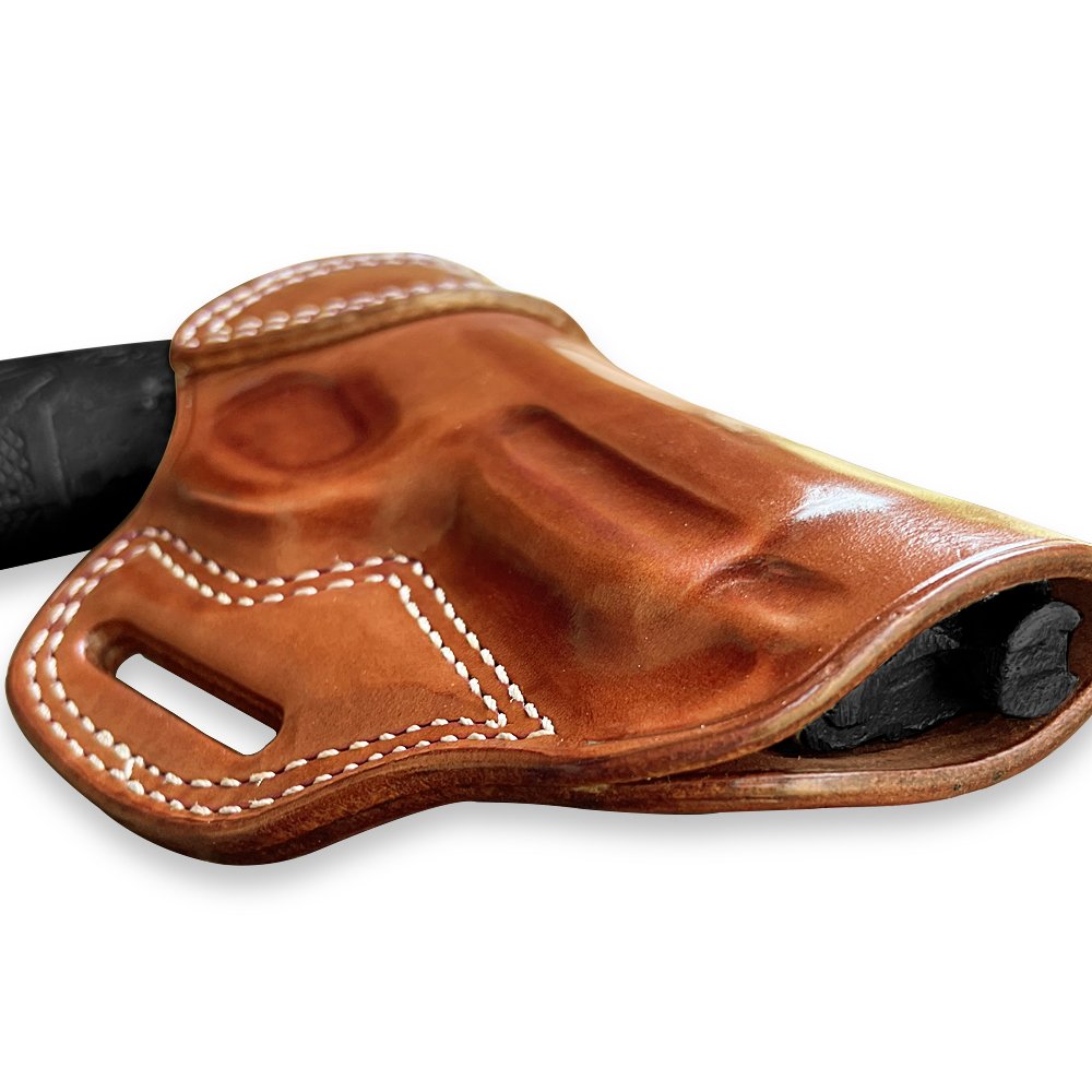 Premium Leather Belt Holster Open Top For Fast Drawing