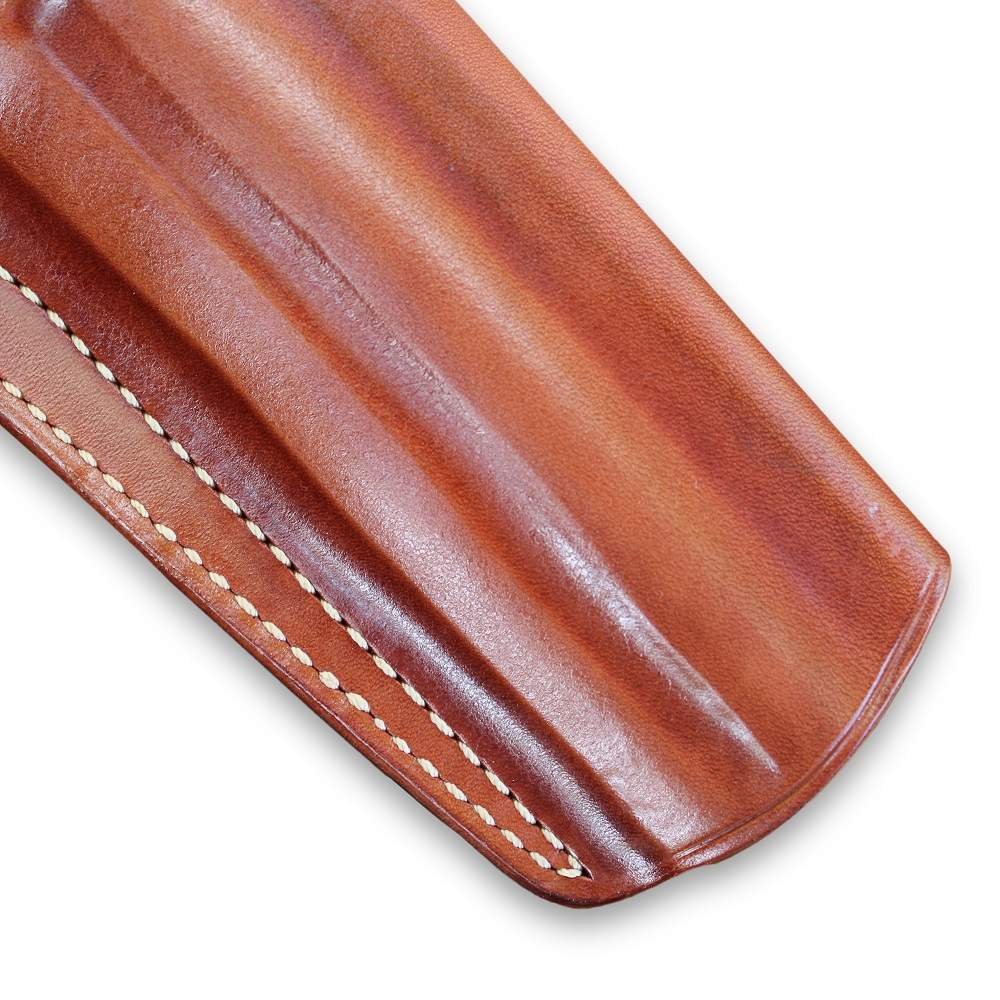 Premium Leather Three Slot Belt Holster with Retention Strap For Heavy Revolvers