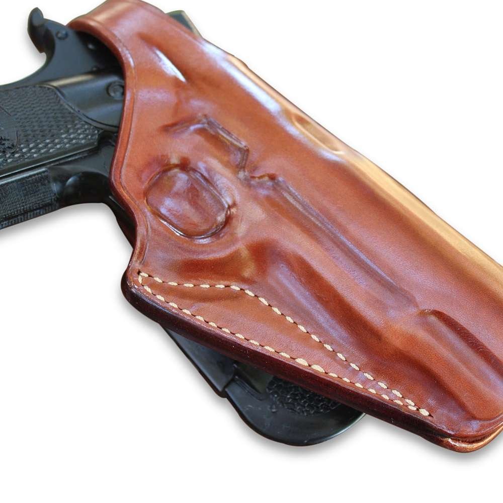 Premium Leather (OWB) Paddle Holster With Thumb Break For Good Retention