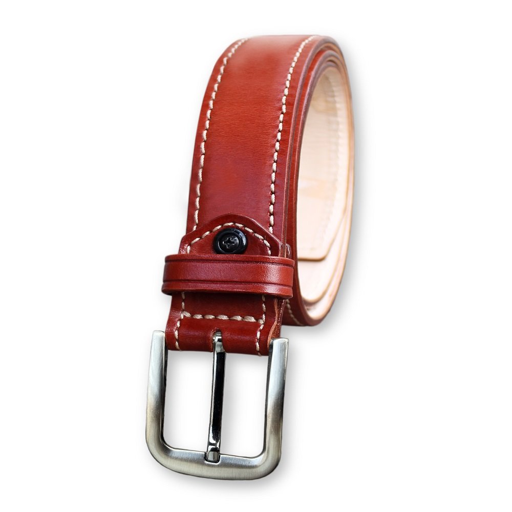 Concealed Carry Heavy Duty Genuine Leather Belt For Use With Heavy Handguns