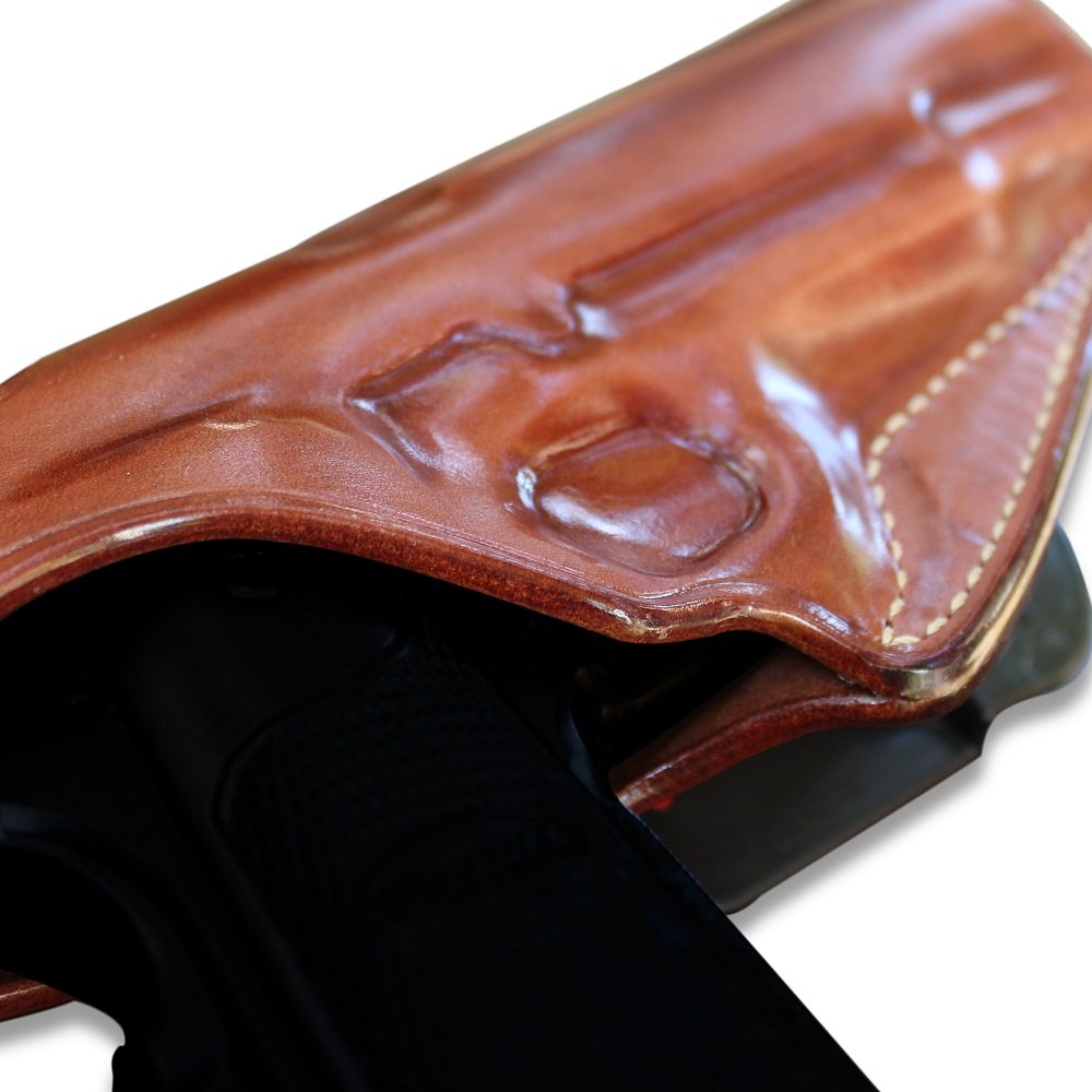 Premium Leather (OWB) Paddle Holster With Thumb Break For Good Retention