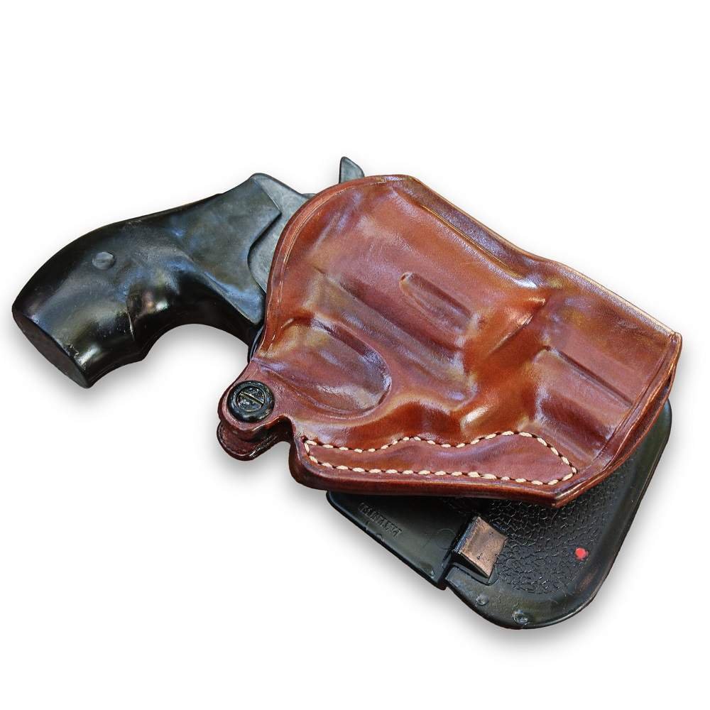 Premium Leather Paddle Holster (OWB) Open Top For Revolvers