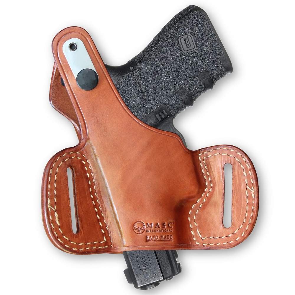 Premium Leather Pancake Holster With Thumb Break - Open End