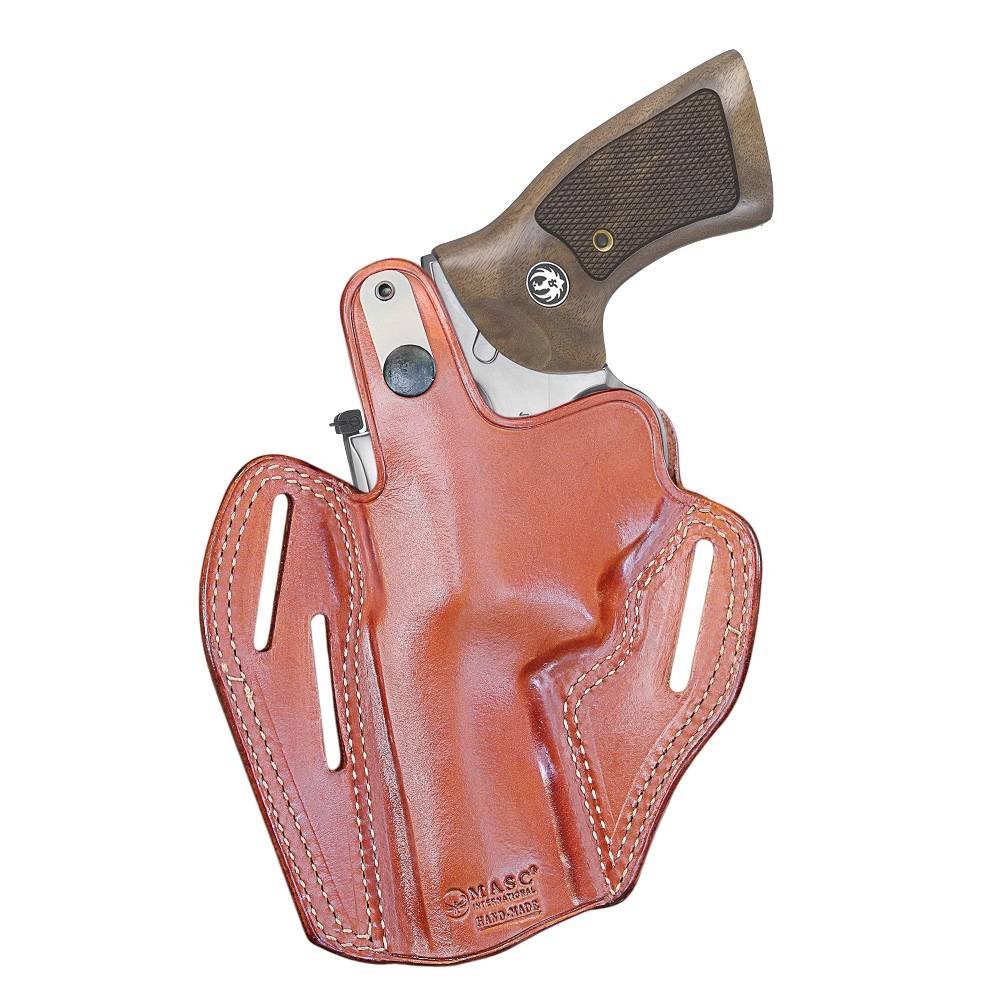 Premium Leather 3-Slot Pancake Holster With Thumb Break for good retention