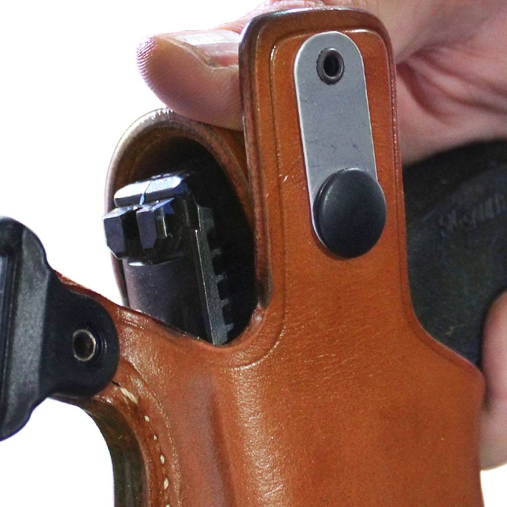 Premium Leather Horizontal Shoulder Holster With Single Magazine Carrier