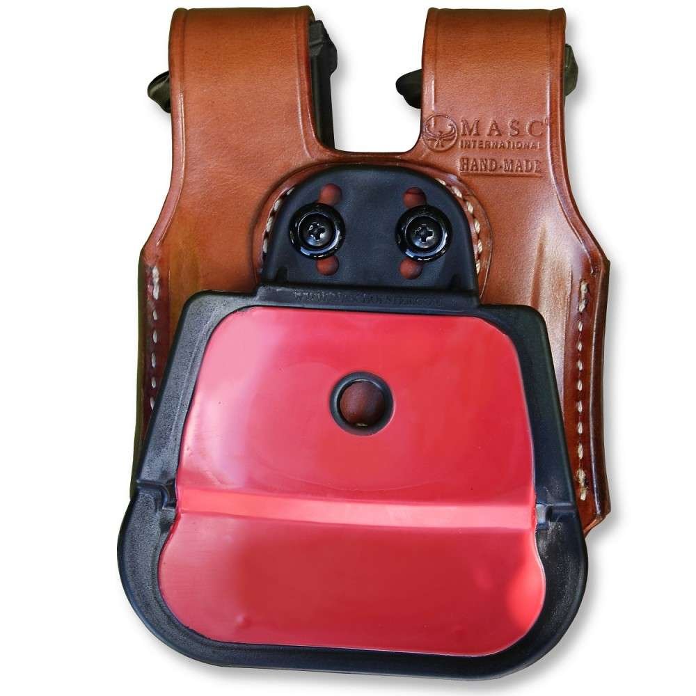Leather Double Magazine Carrier With Retention Paddle