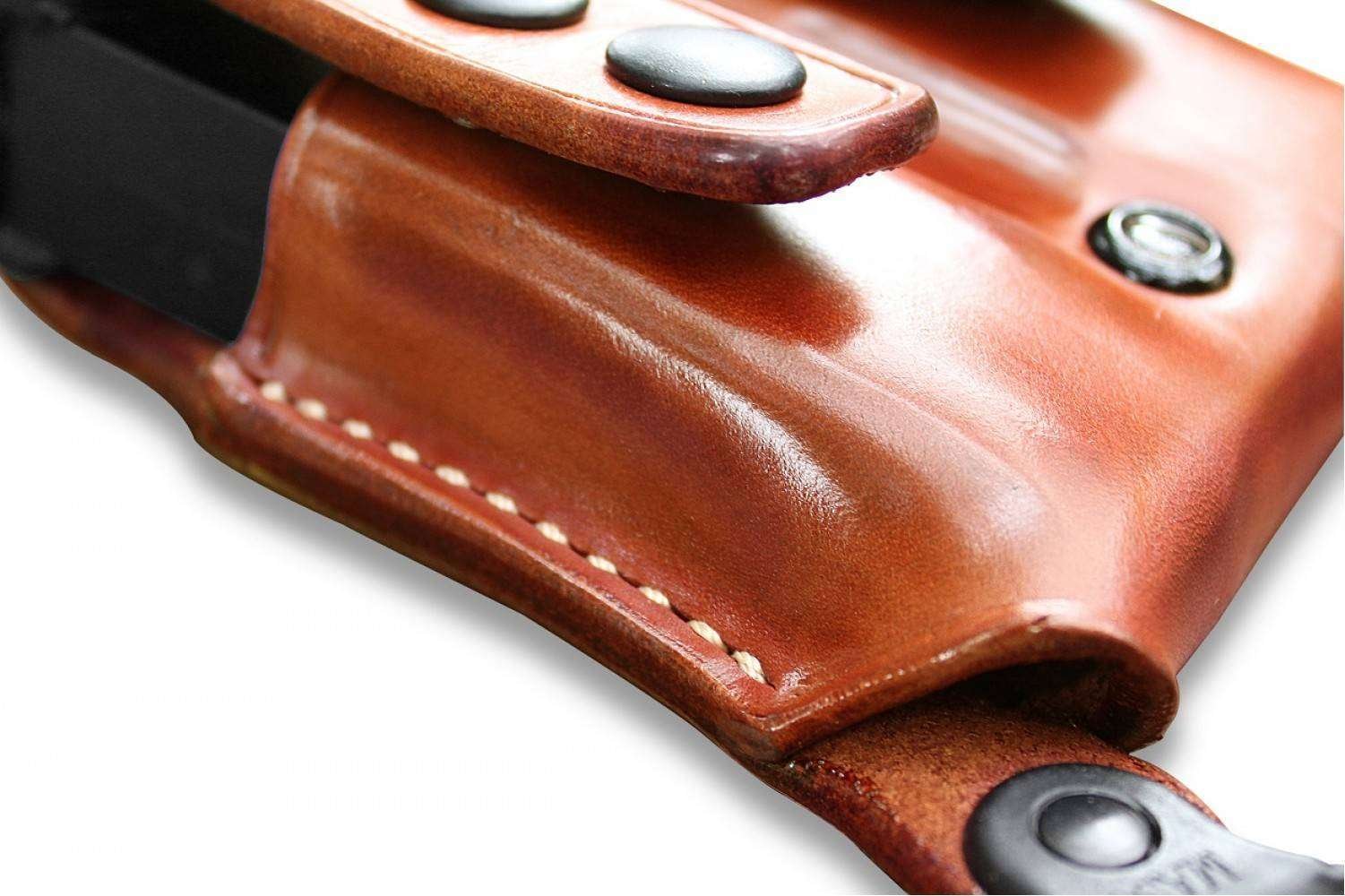 Leather Double Magazine Carrier For Shoulder System Component