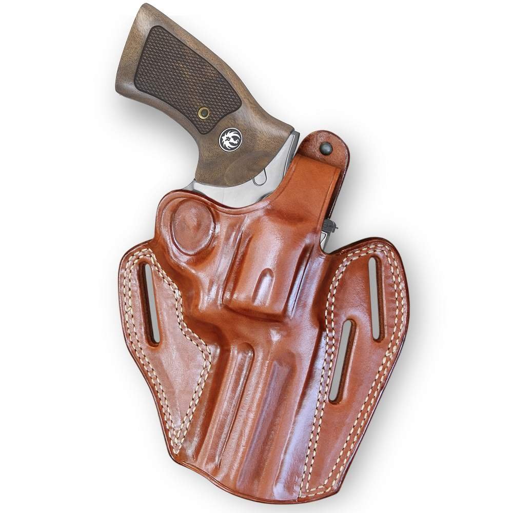 Premium Leather 3-Slot Pancake Holster With Thumb Break for good retention