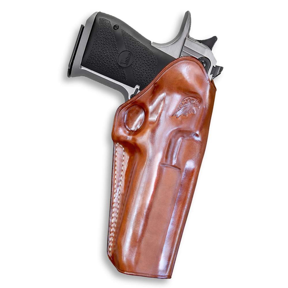 Premium Leather Three Slot Belt Holster For Desert Eagle