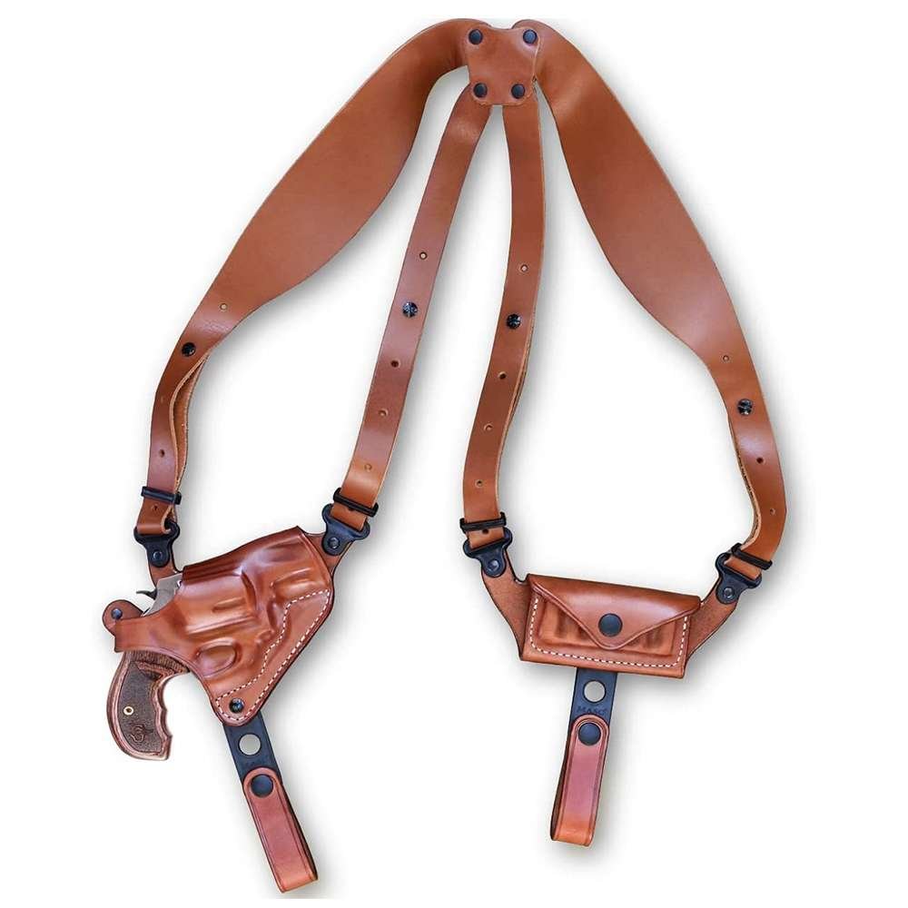 Leather Horizontal Shoulder Holster With Bullet Carrier