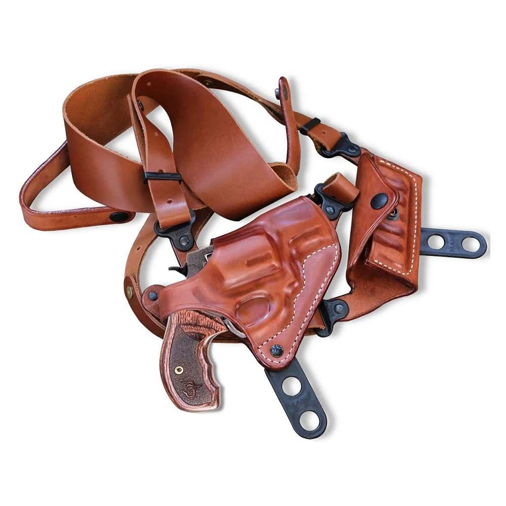 Leather Horizontal Shoulder Holster With Bullet Carrier