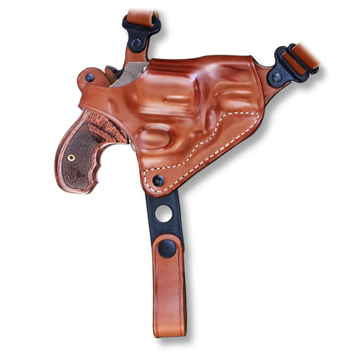 Leather Horizontal Shoulder System Component Holster For Revolvers