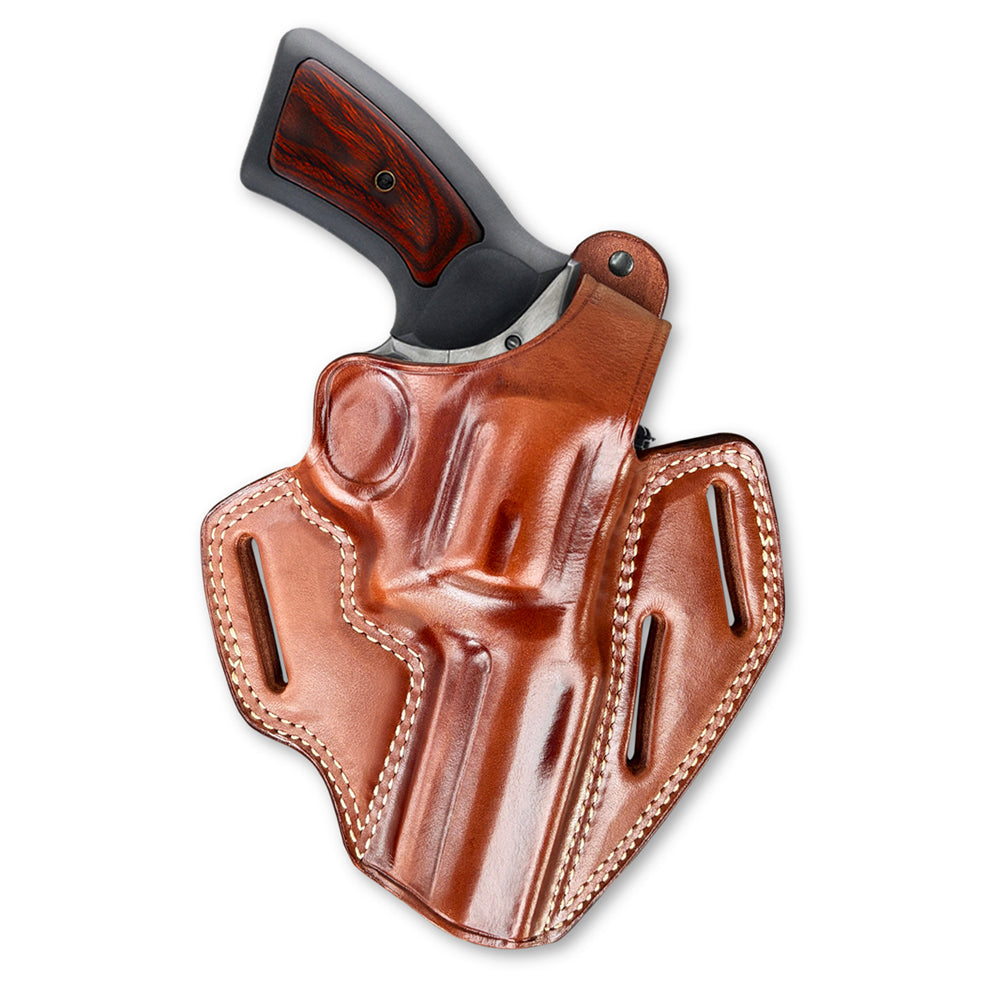 Premium Leather 3-Slot Pancake Holster With Thumb Break for good retention