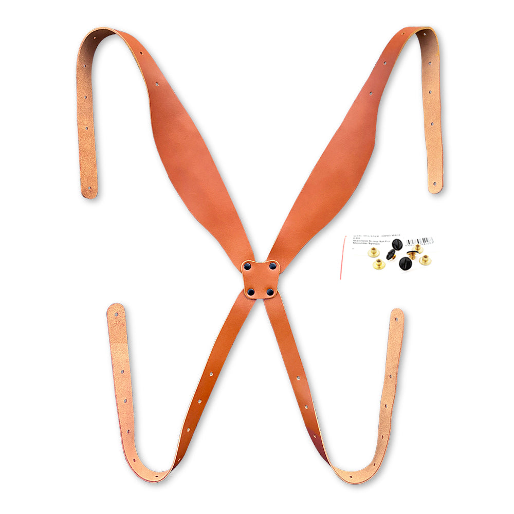 Leather Shoulder Strap Fits up to 52" Chest, Including Stainless Screw Set