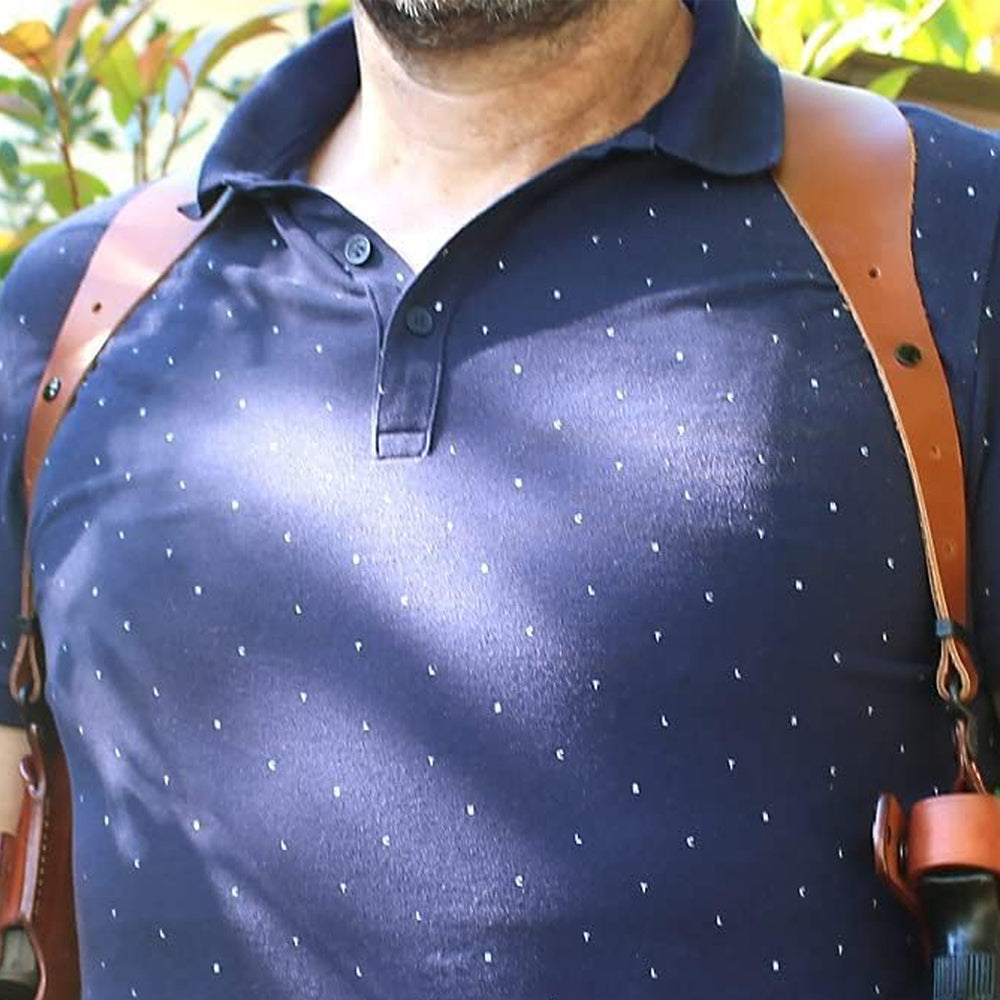 Leather Shoulder Strap Fits up to 52" Chest, Including Stainless Screw Set