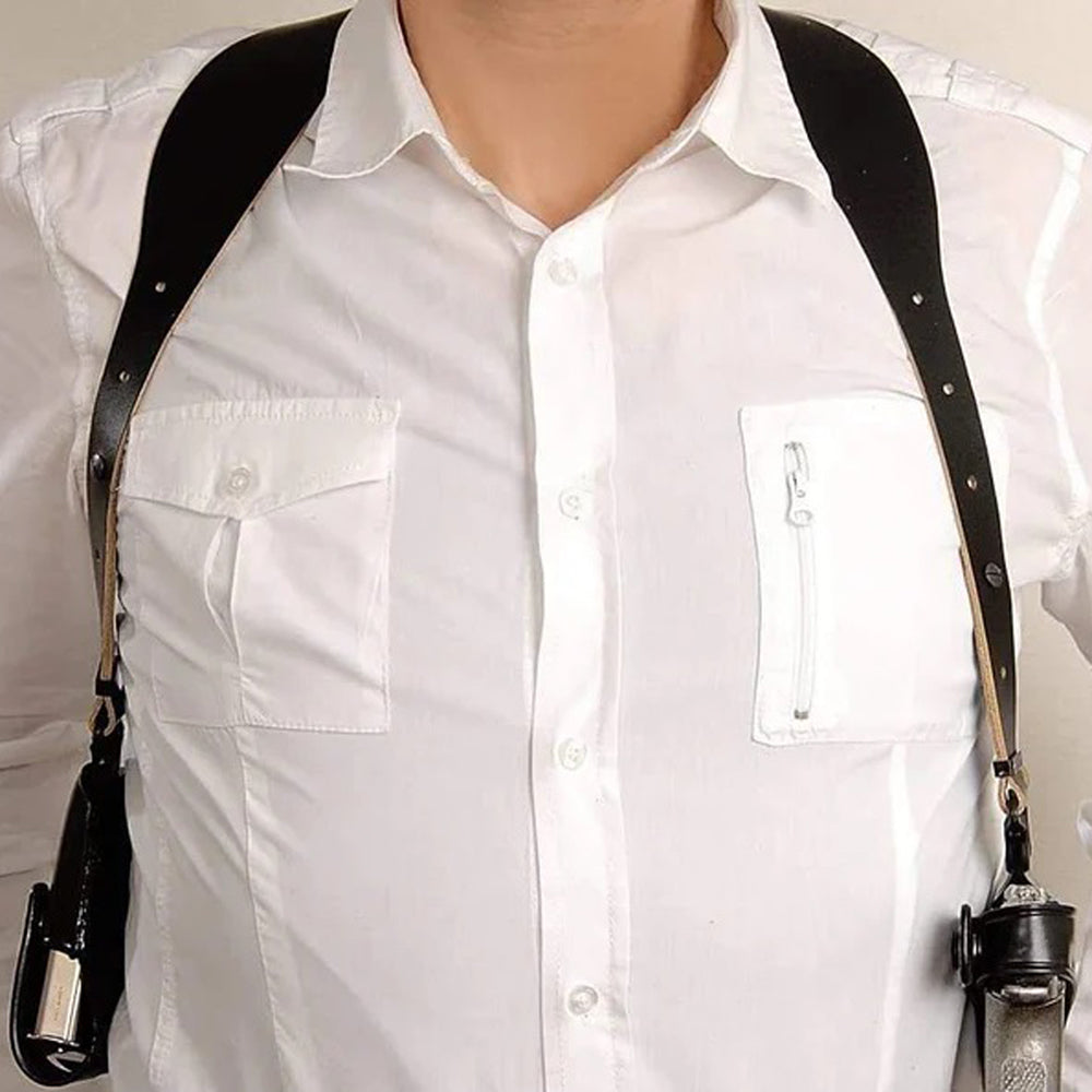 Leather Shoulder Strap Fits up to 52" Chest, Including Stainless Screw Set