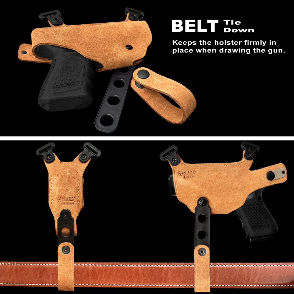 U*I様 attachment suede leather single rid Suede Leather Horizontal Shoulder Holster With Single Magazine Carrier