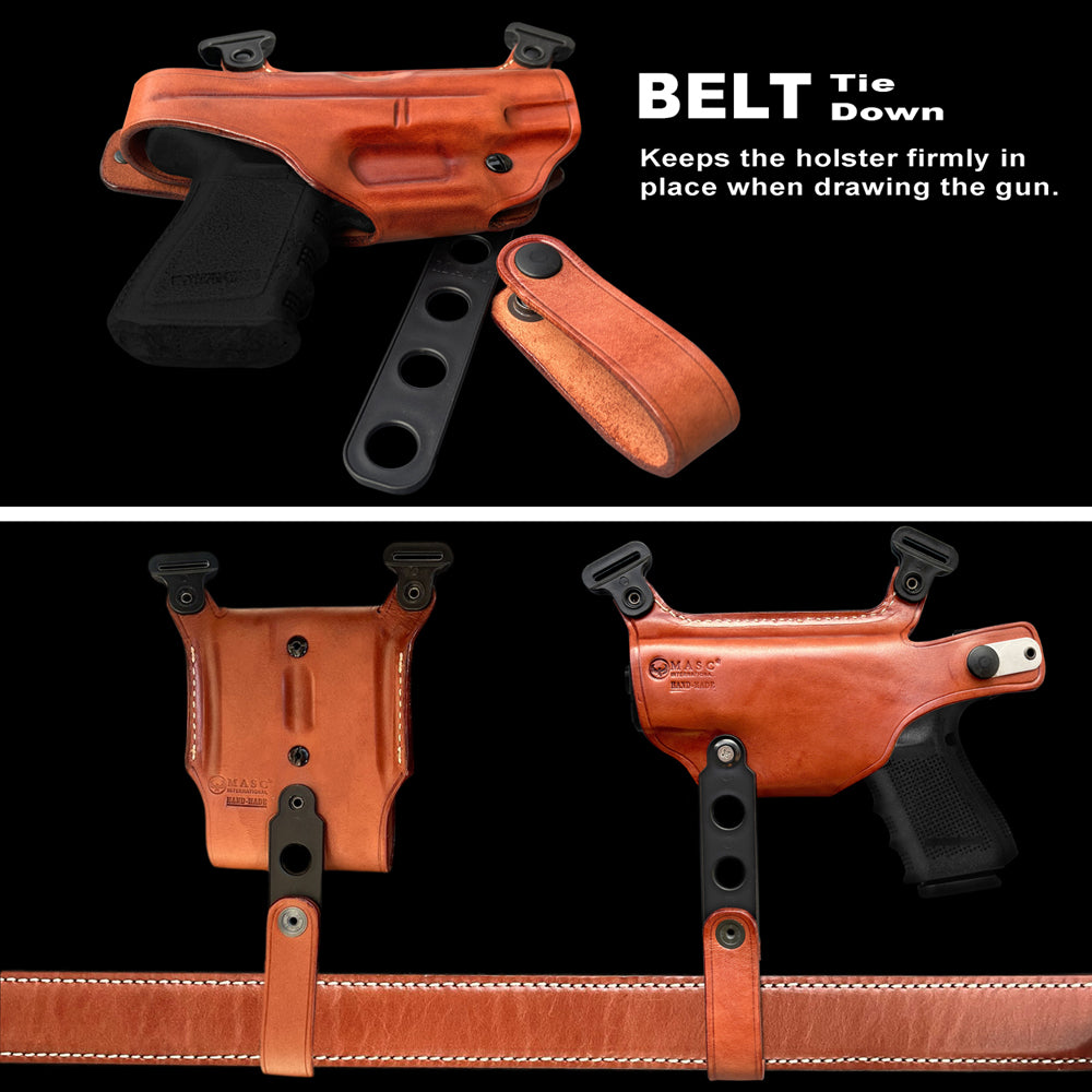 Leather Horizontal Shoulder Holster With Double Magazine Carrier