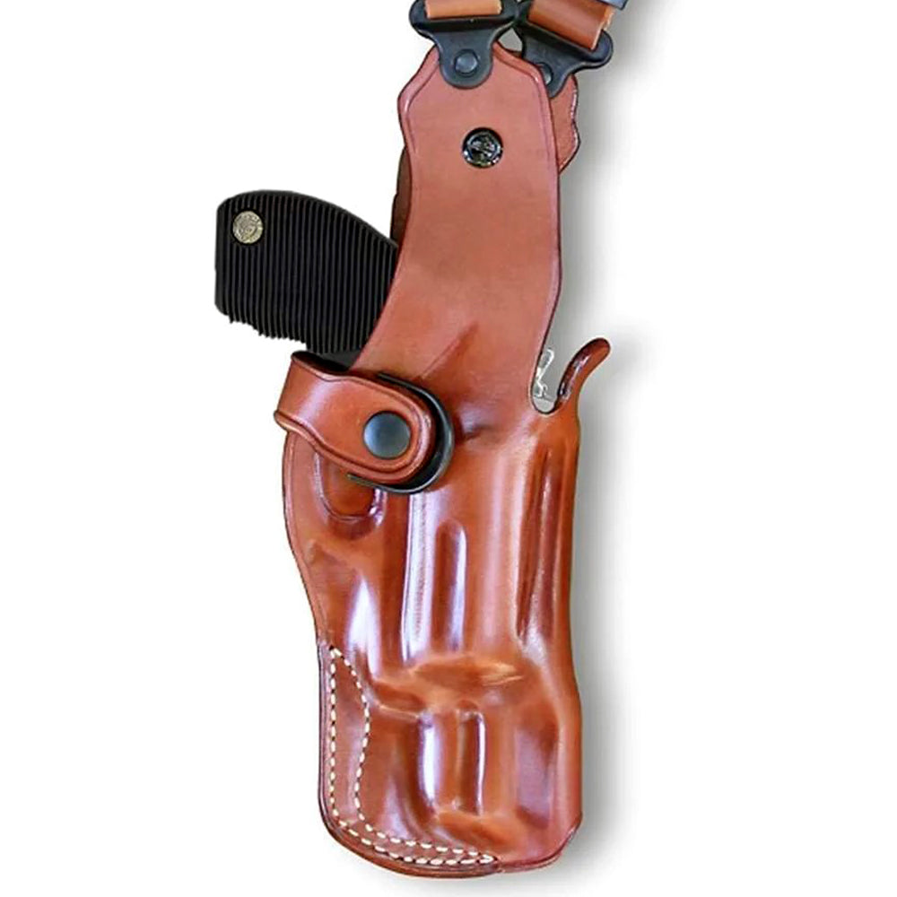 Leather Vertical Shoulder System Component Holster For Revolvers