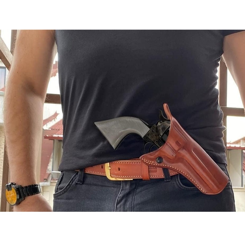 OWB Paddle Holster Open Top For Colt Saa, Pietta, Uberti Cattleman, Bounty Hunter, Ruger Vaquero, Smith Wesson