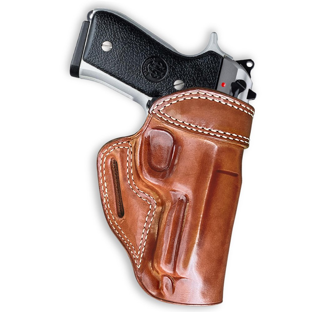 Premium Leather Belt Holster Open Top For Fast Drawing