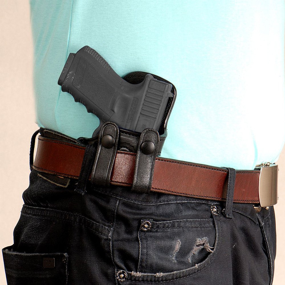 Premium Leather (IWB) Inside The Waist Band Concealment Holster With Belt Straps