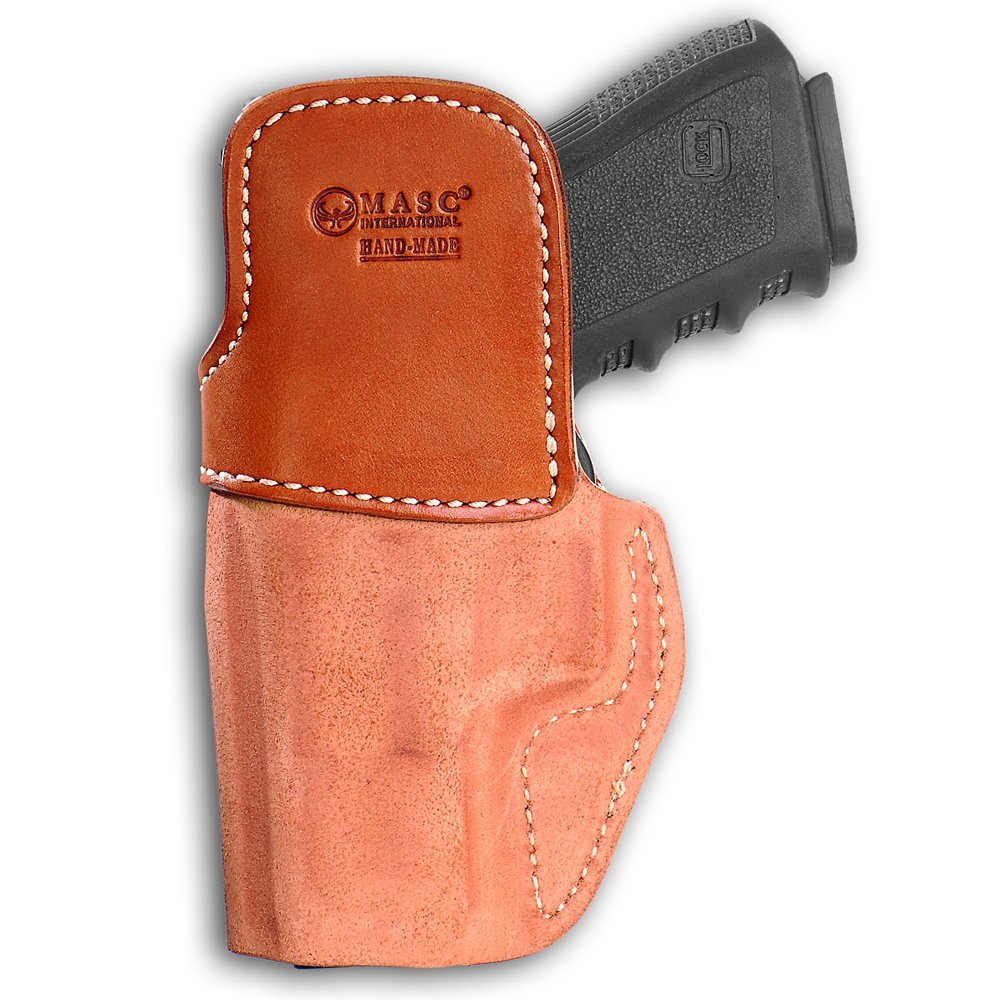 Leather Inside The Waist Band (IWB) Concealment Holster With Belt Straps