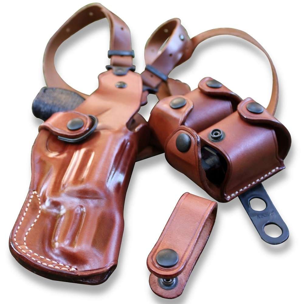 Premium Leather Vertical Shoulder Holster System For Revolvers