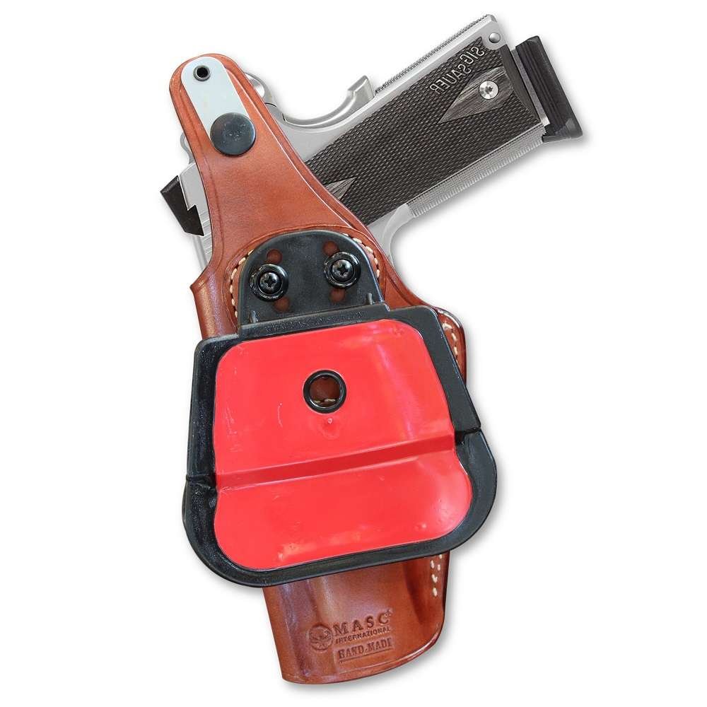 Premium Leather (OWB) Paddle Holster With Thumb Break For Good Retention