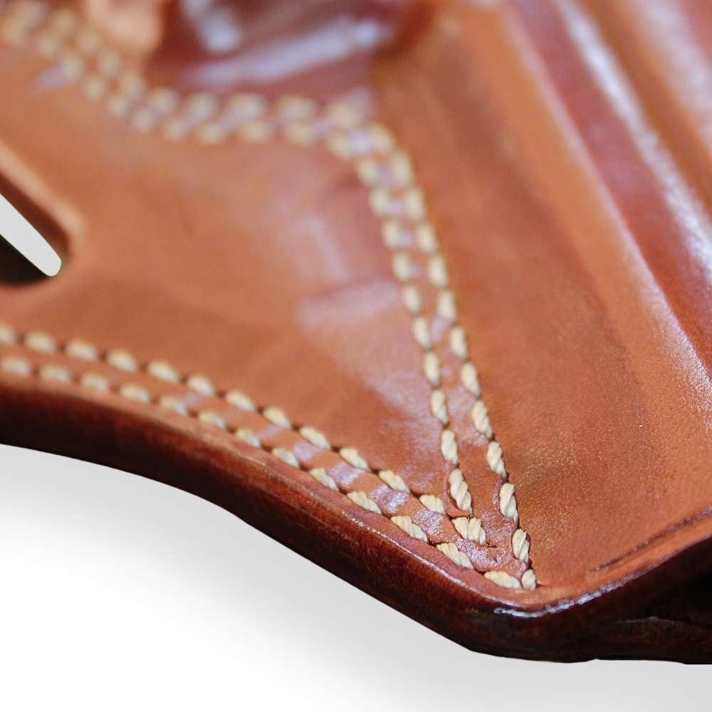 Premium Leather 3-Slot Pancake Holster With Thumb Break for good retention