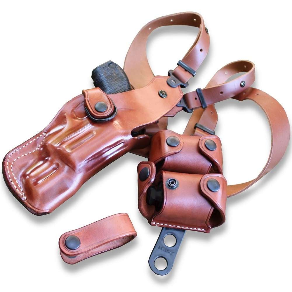 Premium Leather Vertical Shoulder Holster System For Revolvers